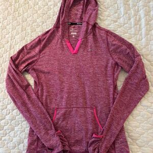Nike Women's Pink Dri-Fit Running Lightweight Hoodie Size M